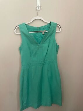 Banana Republic Teal / Green Linen Dress (Size 8)